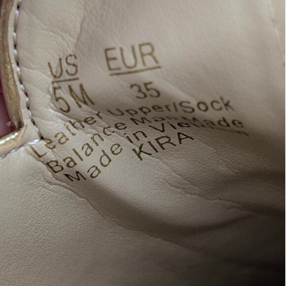 Sam Edelman Kira Slip On Mule Women's Logo Leather Gold Size US5M EU35 - Picture 6 of 11